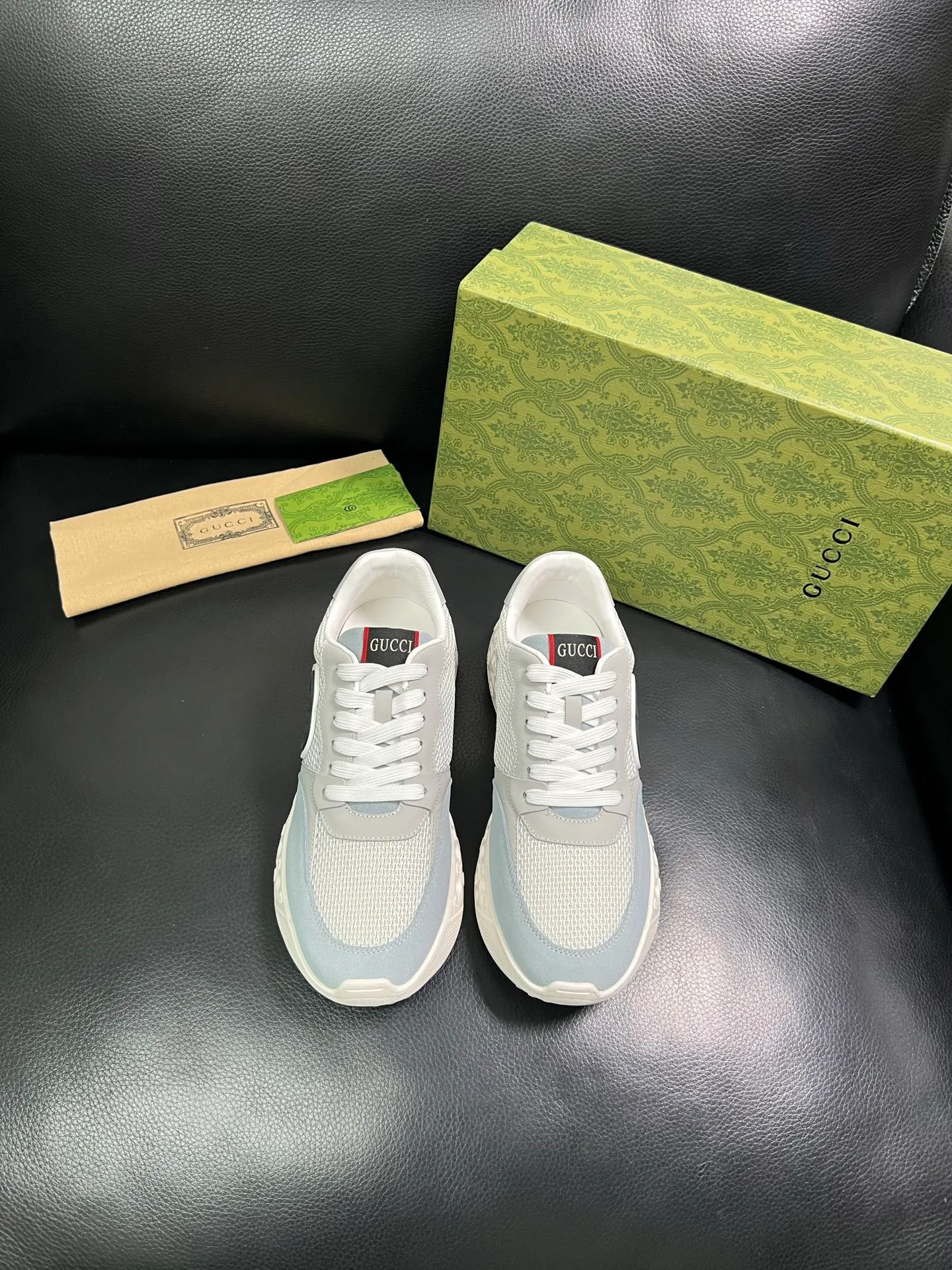 Men's shoes 💰780 Gucci top purchasing agency Gucci counter synchronization. Original factory configuration imported cowhide from Italy with mesh fabric, high-quality splicing and complex craftsmanship, imported cowhide lining, sole: original factory specially provided original sole super comfortable, original factory with single goods high quality, welcome to compare, code number 39-44 (customized 38 45) 85856